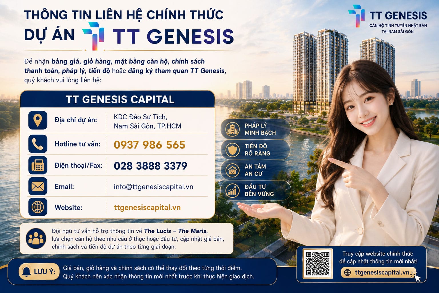 Thông Tin Liên Hệ Chính Thức Dự Án TT Genesis