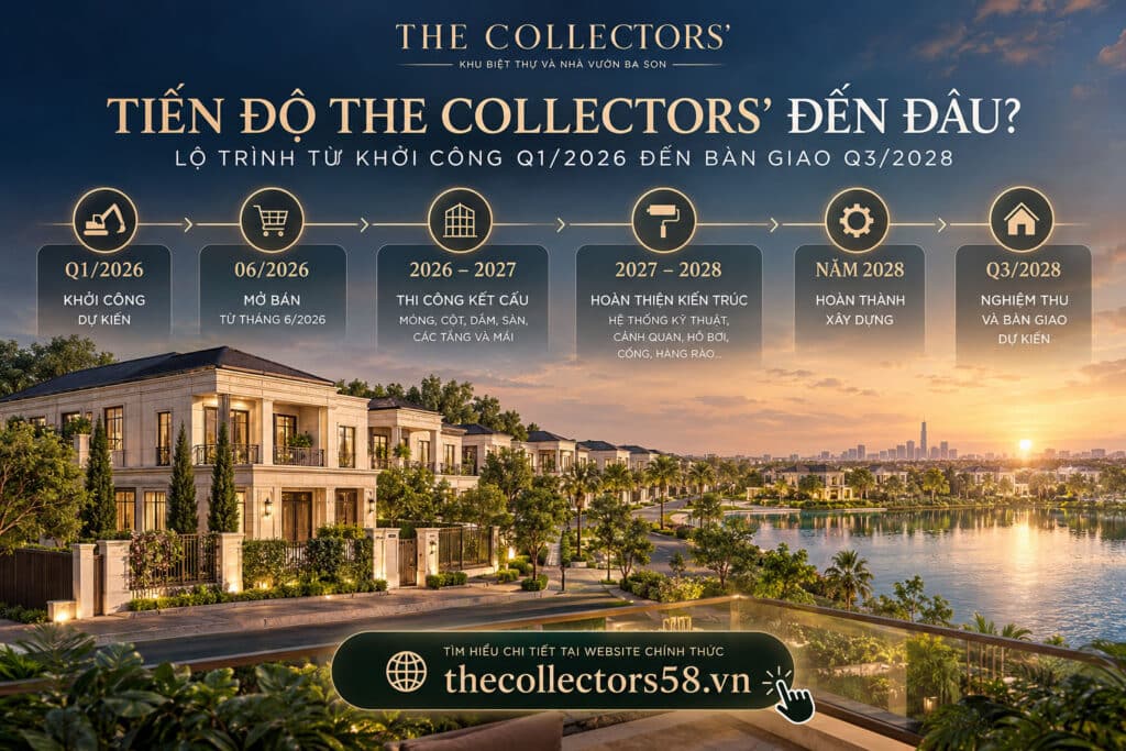 Lộ Trình The Collectors’ Từ Khởi Công Q1/2026 Đến Bàn Giao Q3/2028