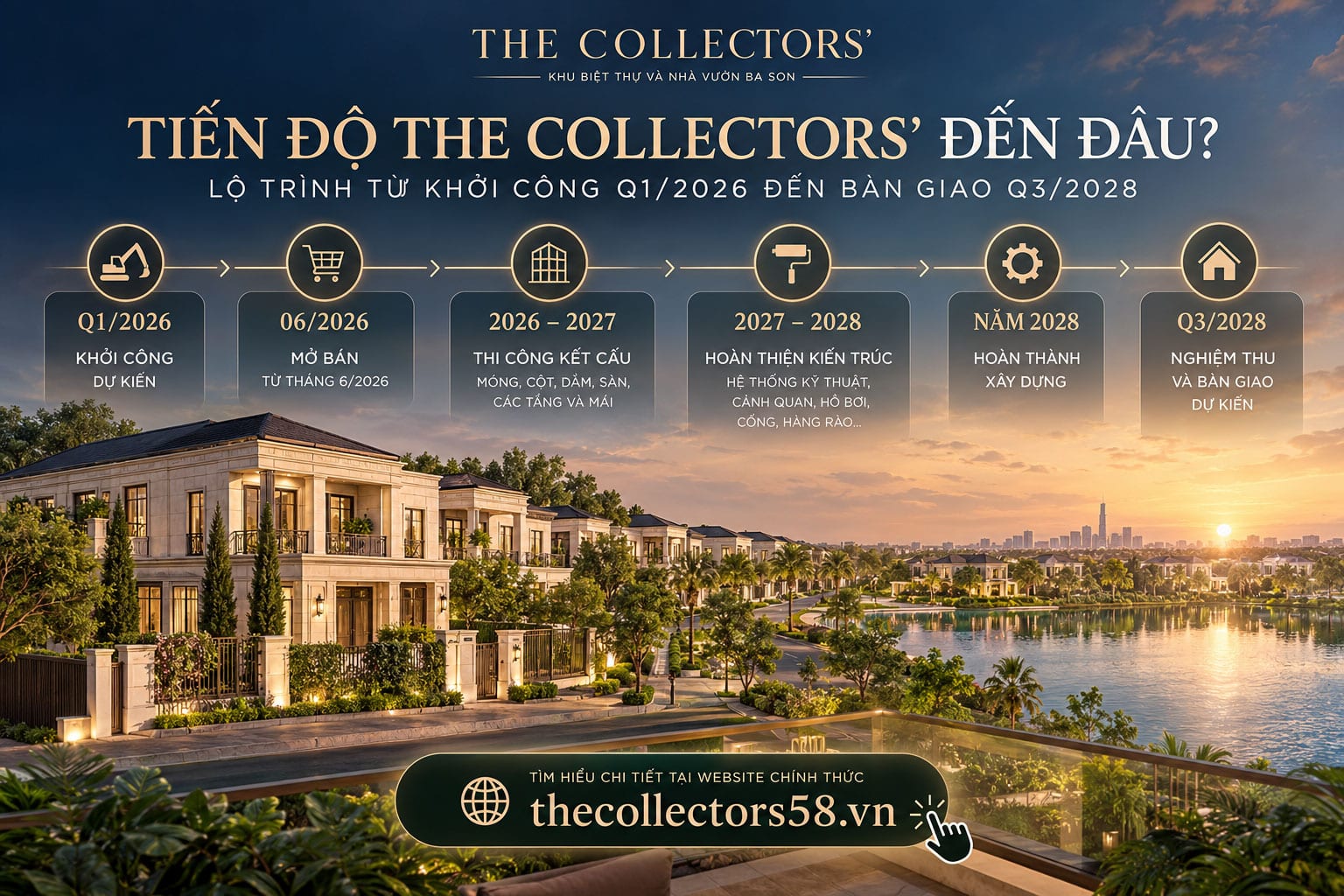 Lộ Trình The Collectors’ Từ Khởi Công Q1/2026 Đến Bàn Giao Q3/2028
